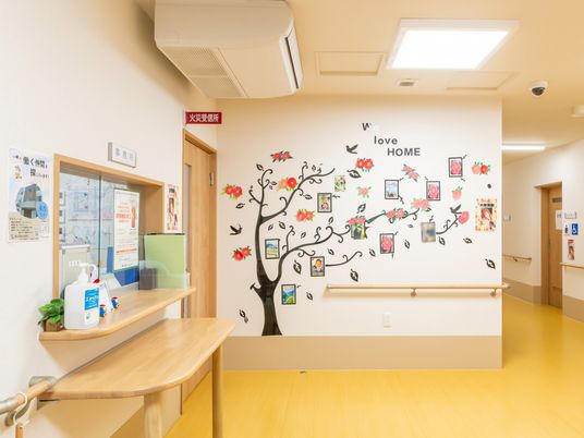 温かみのあるエントランス