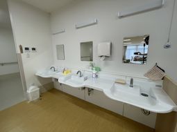 清潔な洗面台の配置