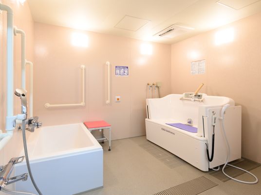 バリアフリーの浴室