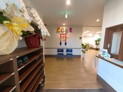 温かな雰囲気のエントランス