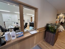 スタッフエリアの一角