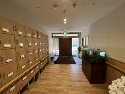 暖かい雰囲気のエントランス