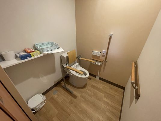 安全に配慮されたトイレ