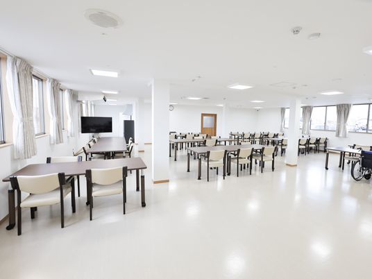 明るい共有スペース