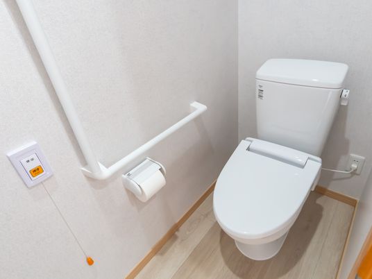 手すり付きのトイレ