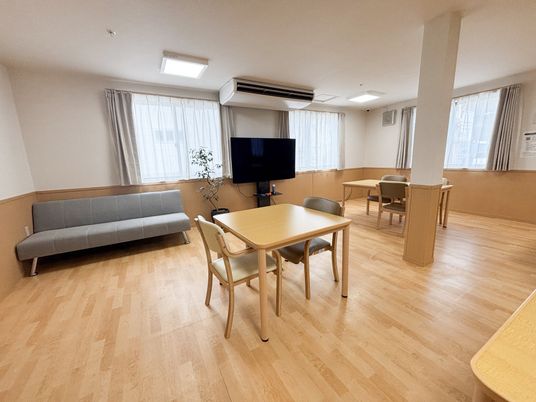 明るい共用スペース