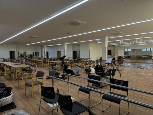 明るい機能訓練室  