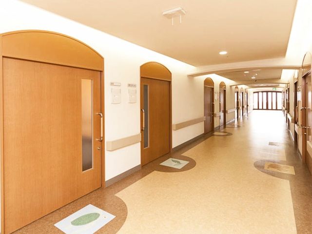 自然光の明るい廊下 廊下 広々とした廊下は、自然光が差し込む明るい通路です。スタッフも移動がスムーズです。