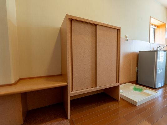 収納と洗濯設備の室内