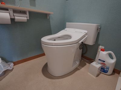 落ち着いた色合いのトイレ
