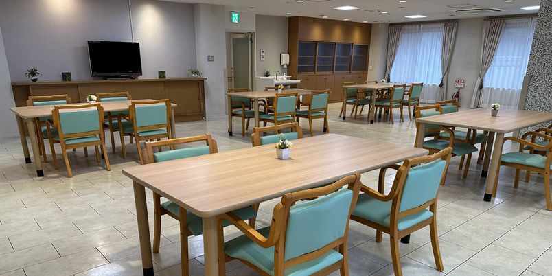 開放感のある食堂