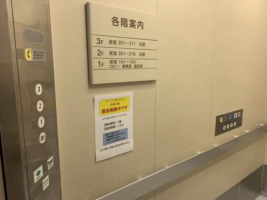 エレベーター内の案内