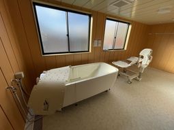 機械浴対応の浴室