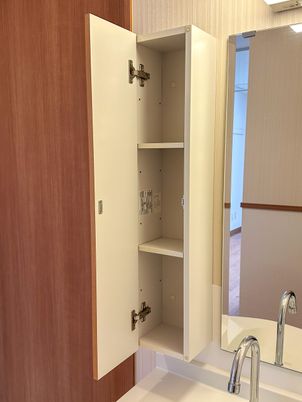 収納たっぷりの洗面台