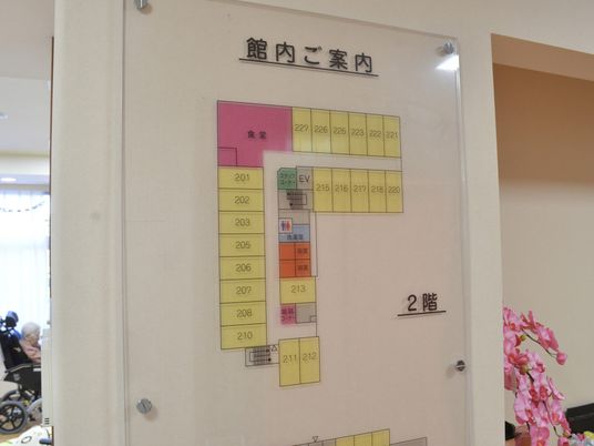 案内表示の廊下