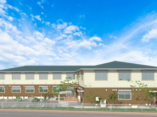 広い建物の外観 外観 広々とした空気が感じられる、緑と調和した清潔な外観です。