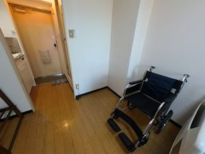 居室の一角にある車椅子