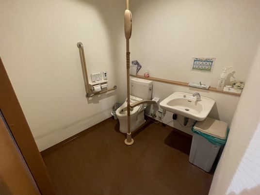 手すり付きのトイレ