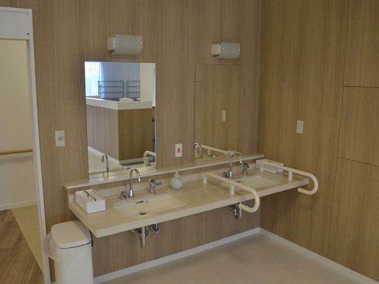 洗練された洗面台