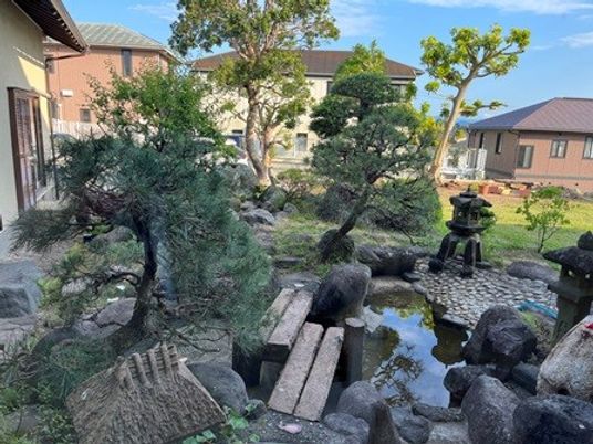 中庭の和風庭園  