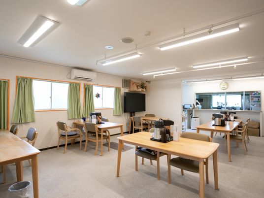 明るい共有スペース