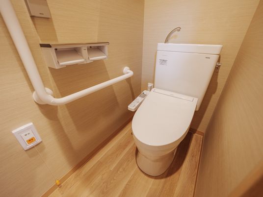 清潔な設備のトイレ
