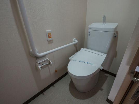 手すり付きの洗面用室