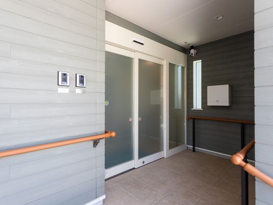 車椅子対応の玄関