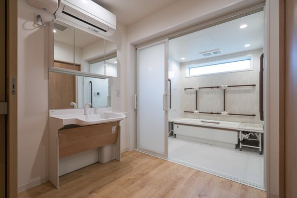 安全設計の洗面台