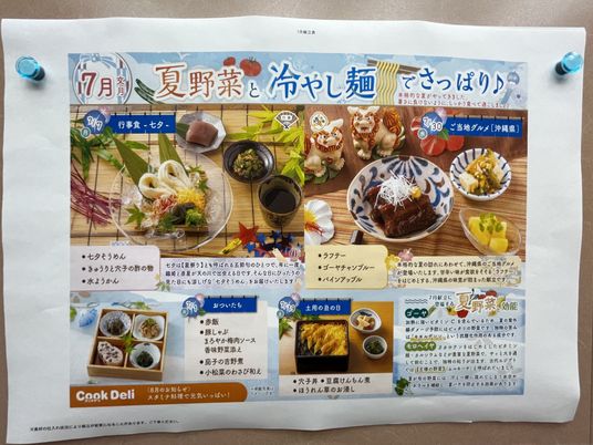 料理メニュー掲示物