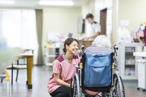 温かい交流の談笑スペース  