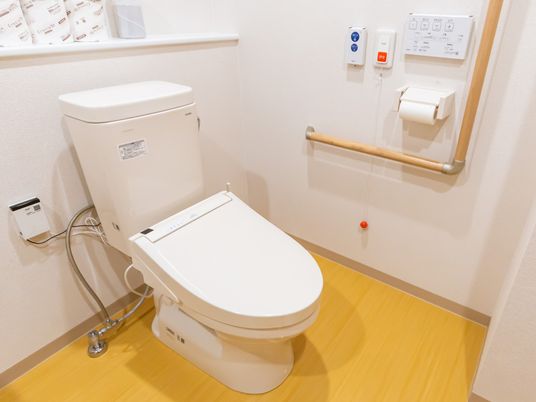 手すり付きの清潔な空間