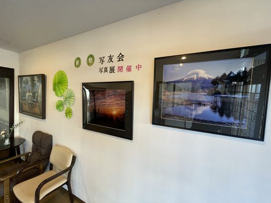 展示があるラウンジ
