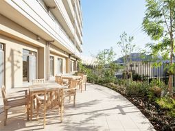 楽しめる屋外のテラス