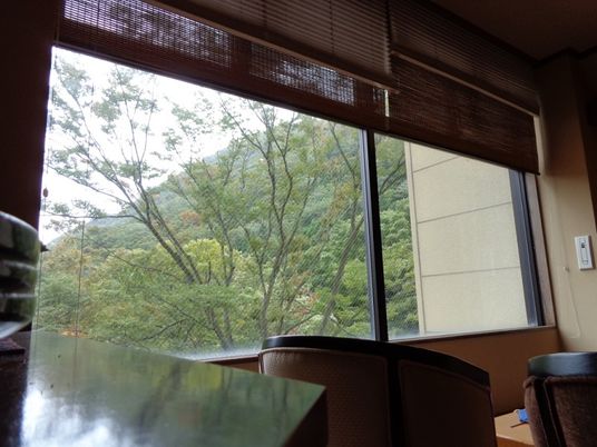 緑豊かな景色の洋室