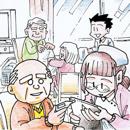 賑わう共有スペース