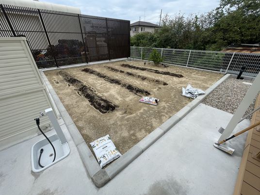 家庭菜園の一角