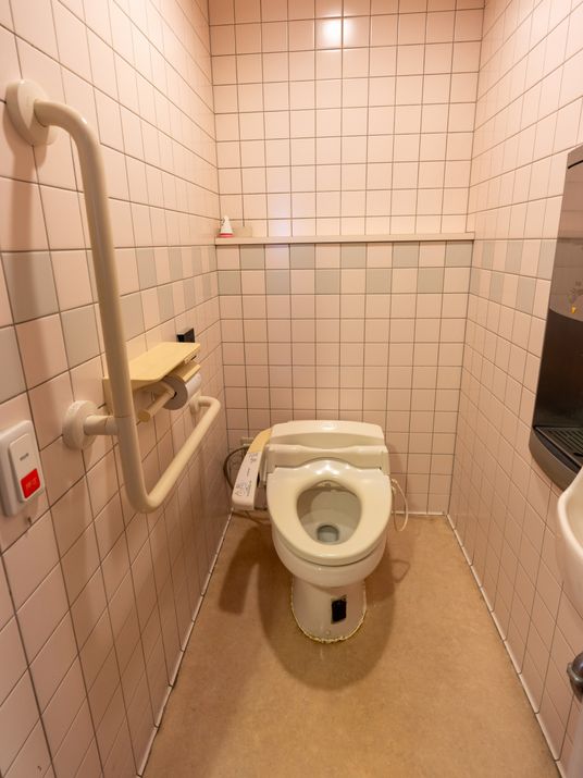 手すり付きトイレ空間  