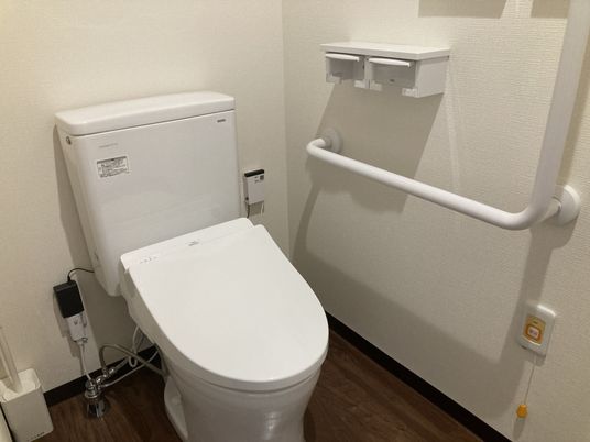 安全で快適な様子のトイレ