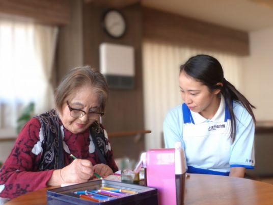 介護士とのアクティビティ