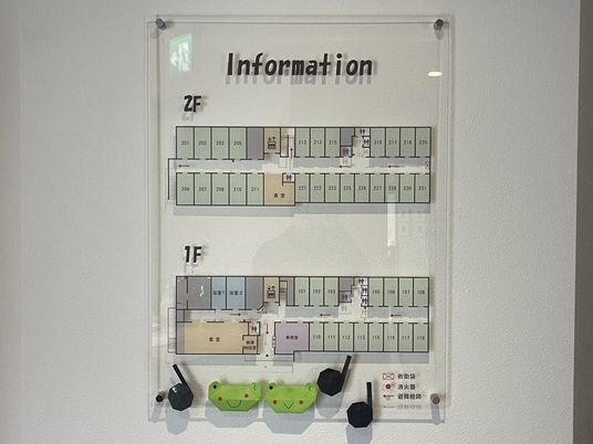 施設案内の掲示物