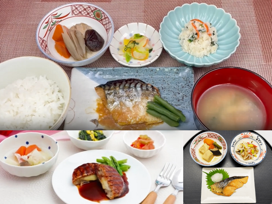 色とりどりの食事
