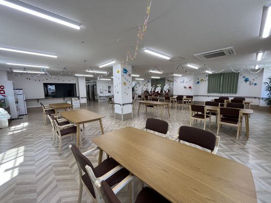 明るい共有スペース