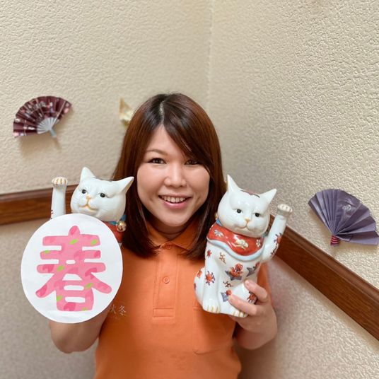 明るい表情のスタッフ