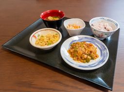 健康的な料理の盛り付け