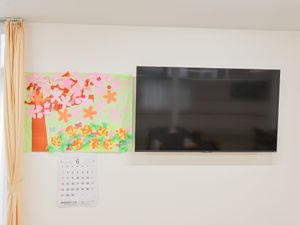壁掛けテレビの室内