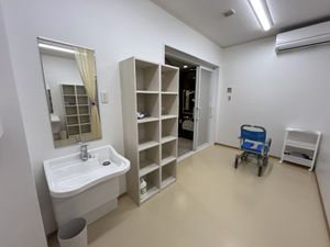 広々とした洗面台