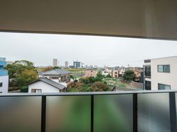 景色が見えるバルコニー