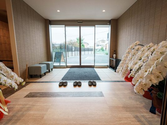 明るいエントランス