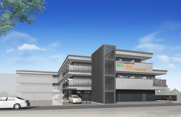 モダンな施設の外観